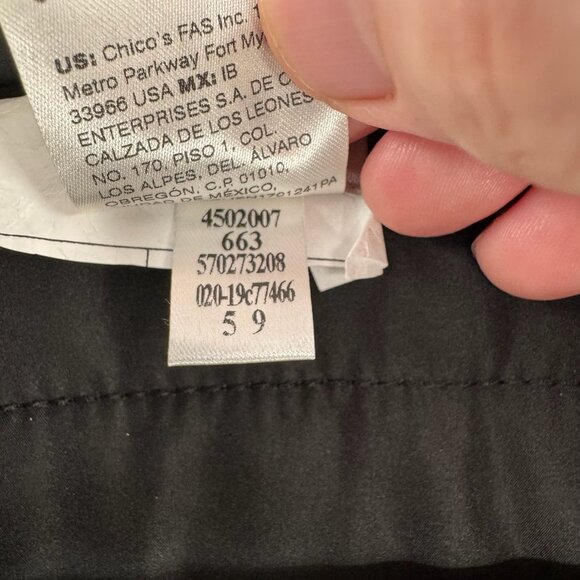 Chico's Quilt Lined Tapestry Jacket Womens Size 3/16/XL Blue/Metallic Open Front - Picture 10 of 14